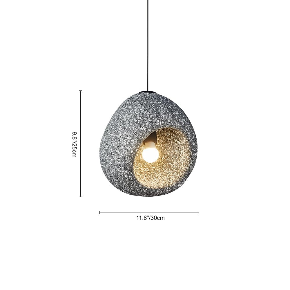 Elara Haus Curved Hollow Sphere Pendant Lamp with Angled Opening