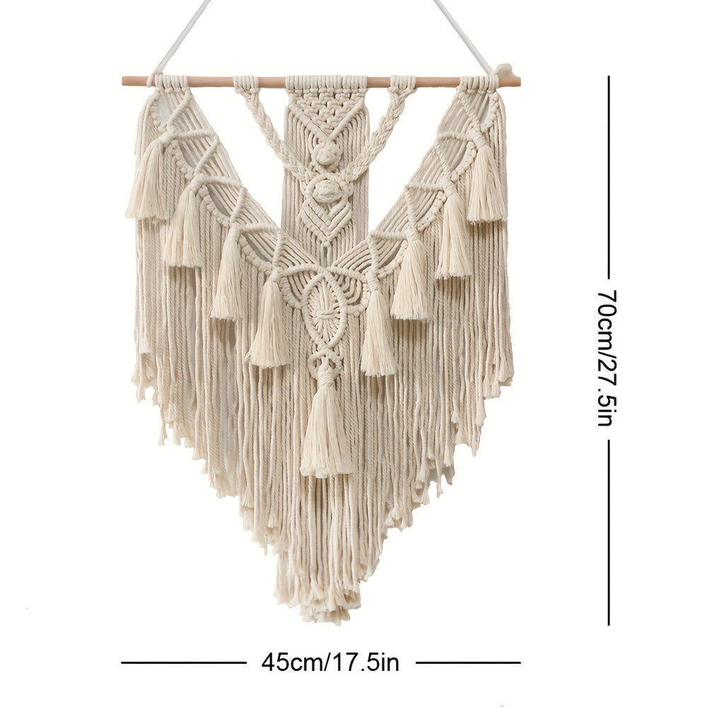 Elara Haus Handwoven Rope Macrame Wall Tapestry