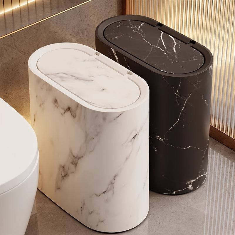 Elara Haus Oval Waste Bin with Pop-Up Lid
