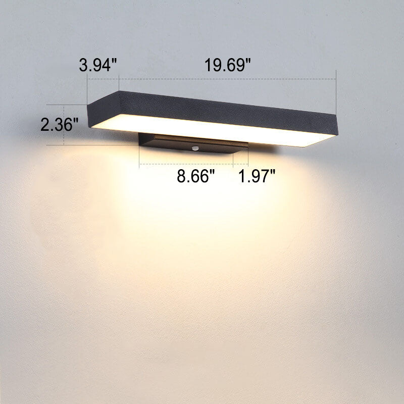 Elara Haus Rectangular Flat LED Outdoor Wall Sconce