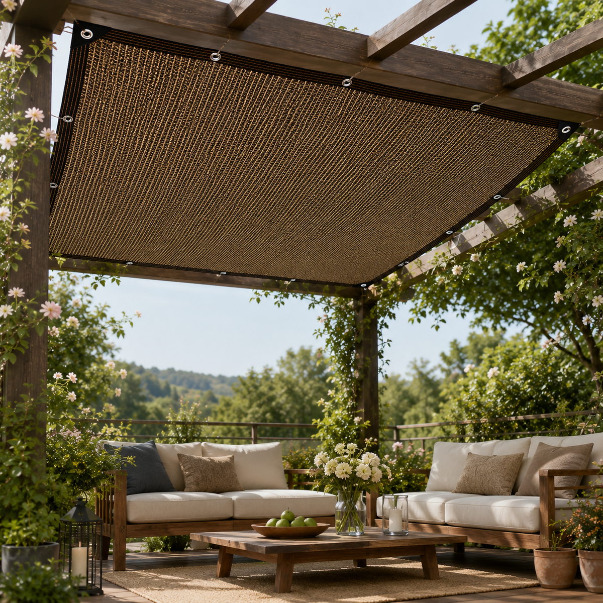 Elara Haus Rectangular Pergola Shade Fabric Panel
