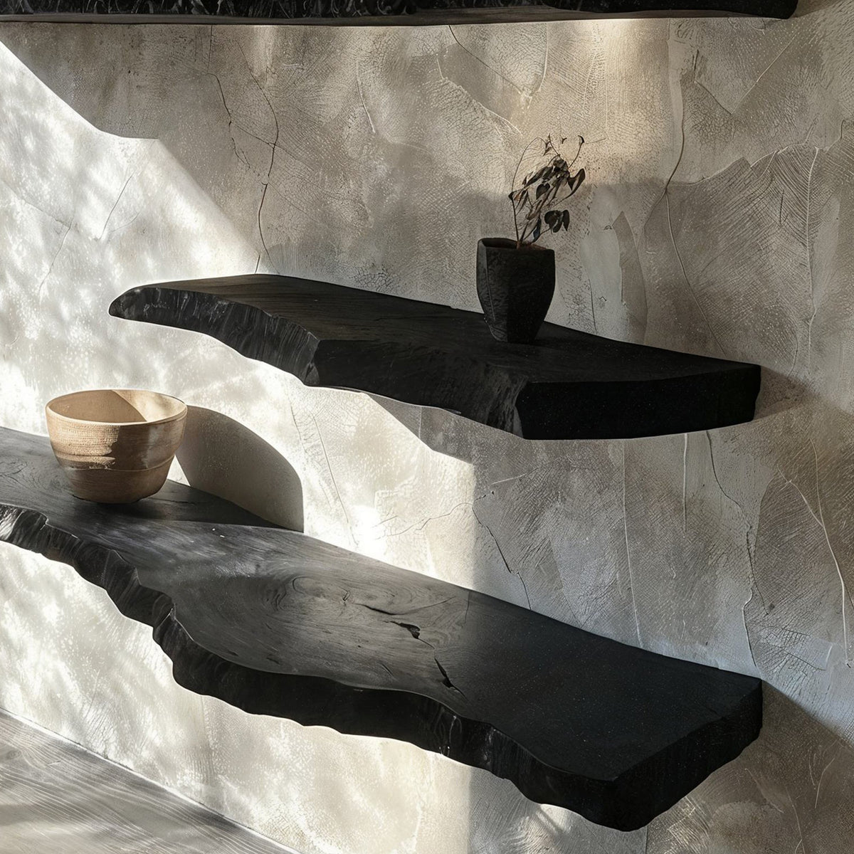 Black Floating Shelves For Modern Home Decor SILDTFL028 4