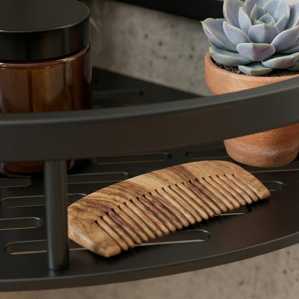 Corner Shower Shelf with Perforated Base