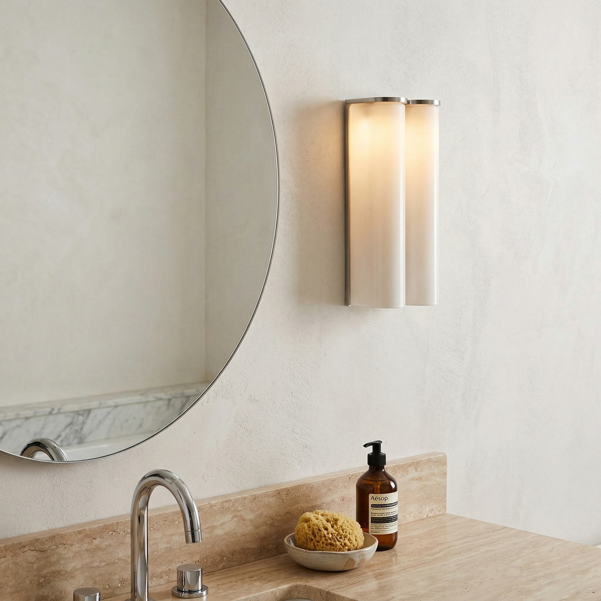 Elara Haus Arched Glass Tube Sconce