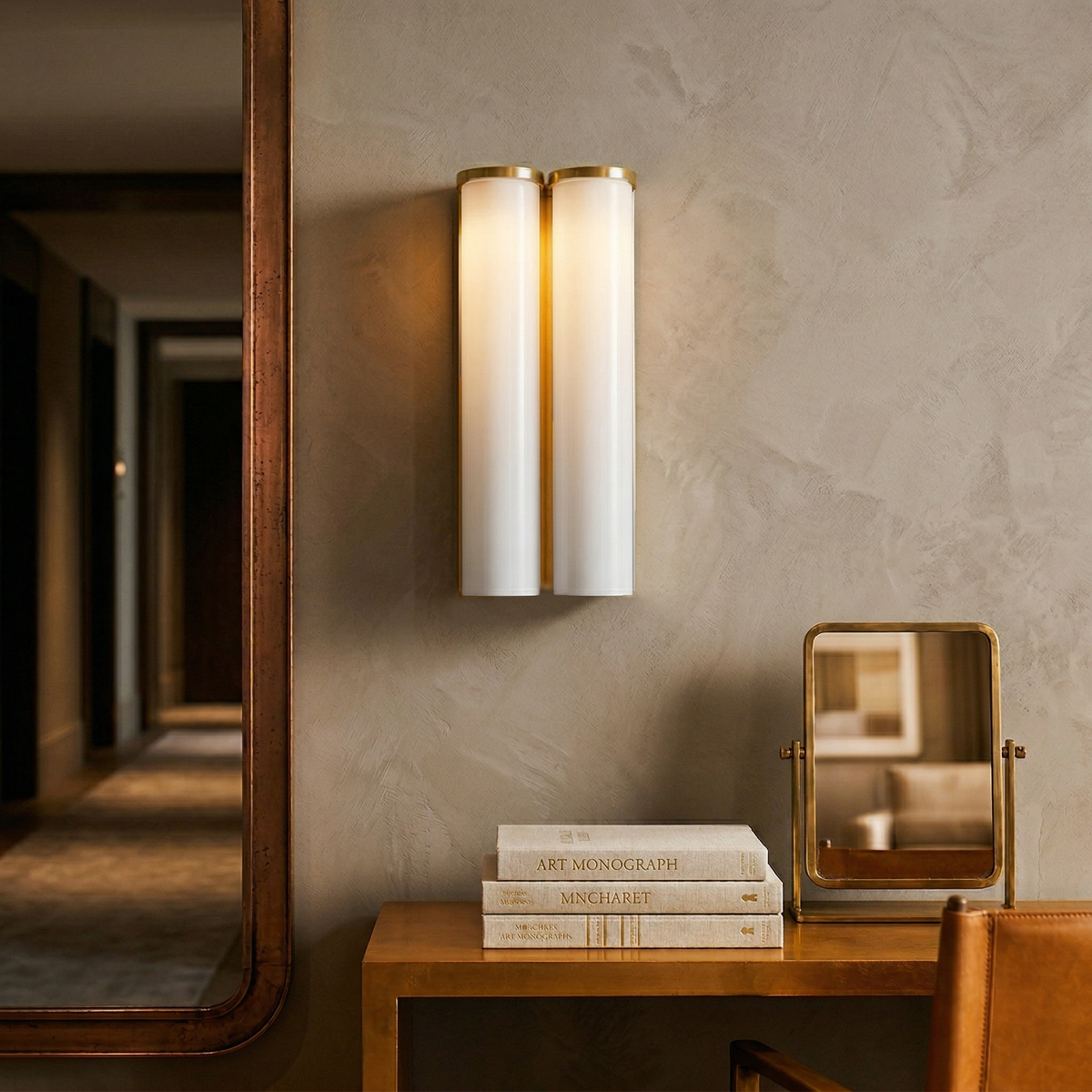 Elara Haus Arched Glass Tube Sconce
