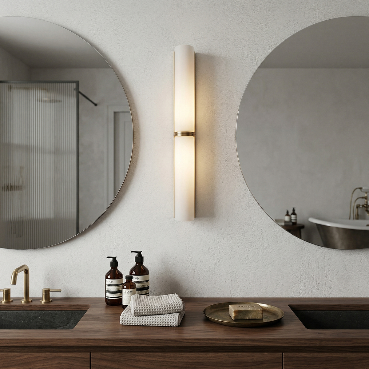 Elara Haus Arched Glass Tube Sconce
