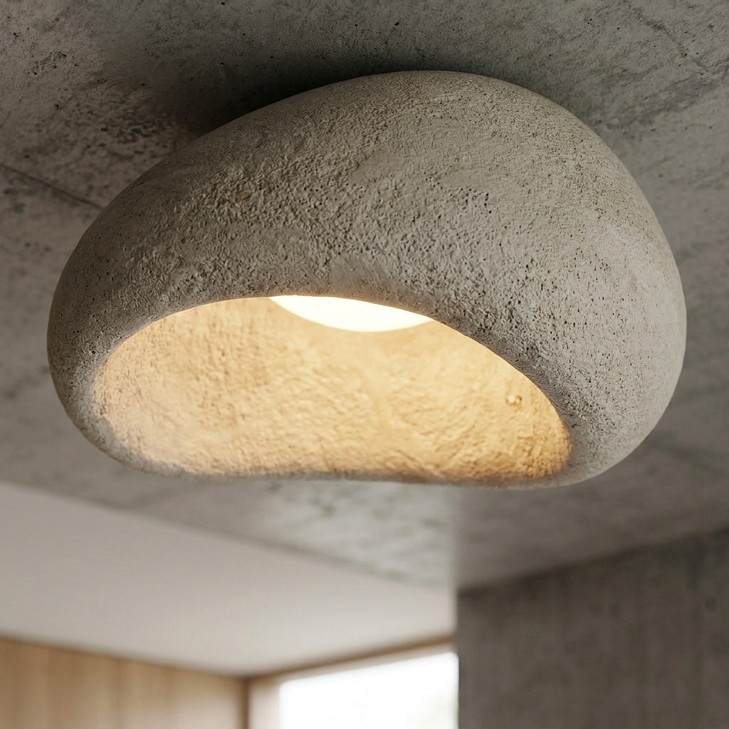 Elara Haus Asymmetric Oval Flush Mount Ceiling Lamp