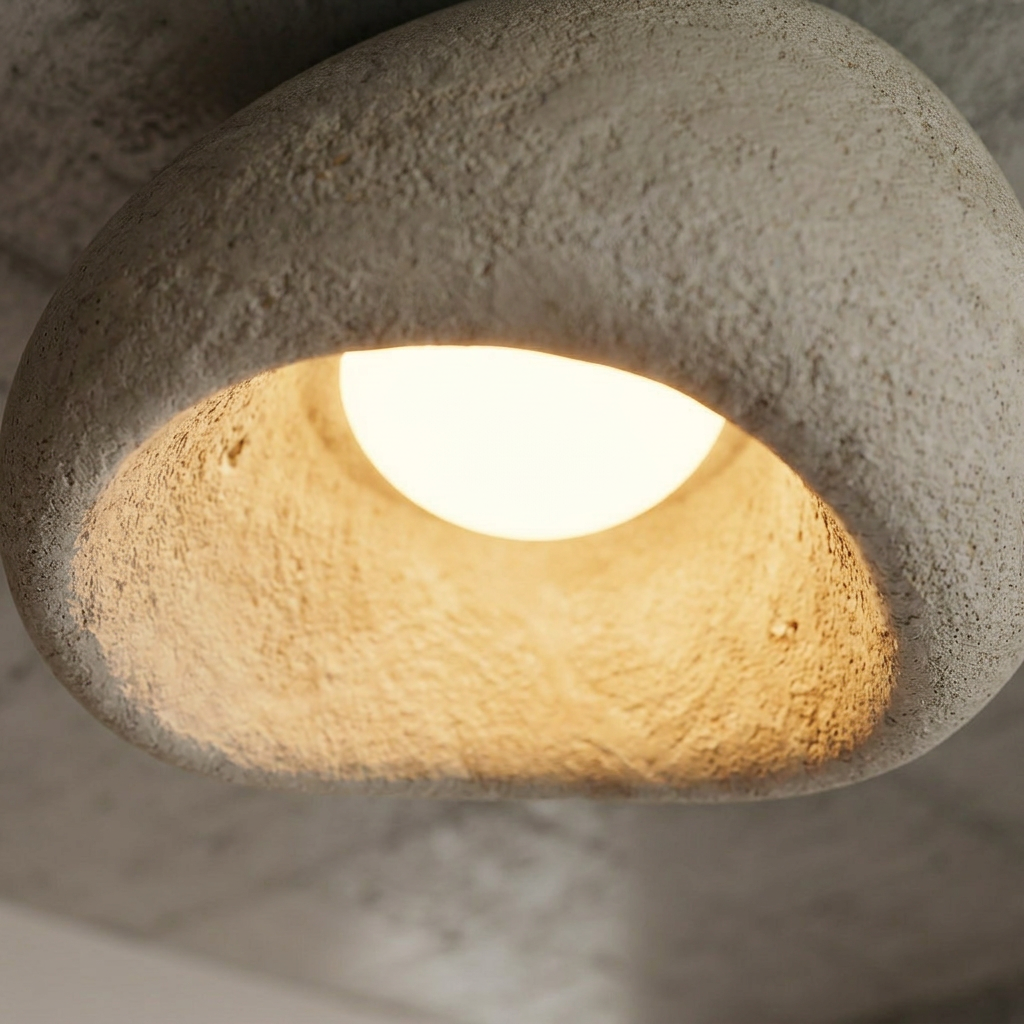 Elara Haus Asymmetric Oval Flush Mount Ceiling Lamp