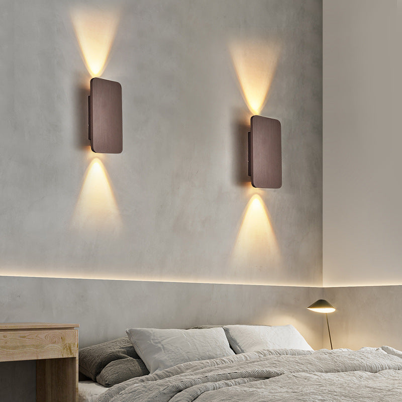 Elara Haus Brushed Metal Dual-Beam Wall Light