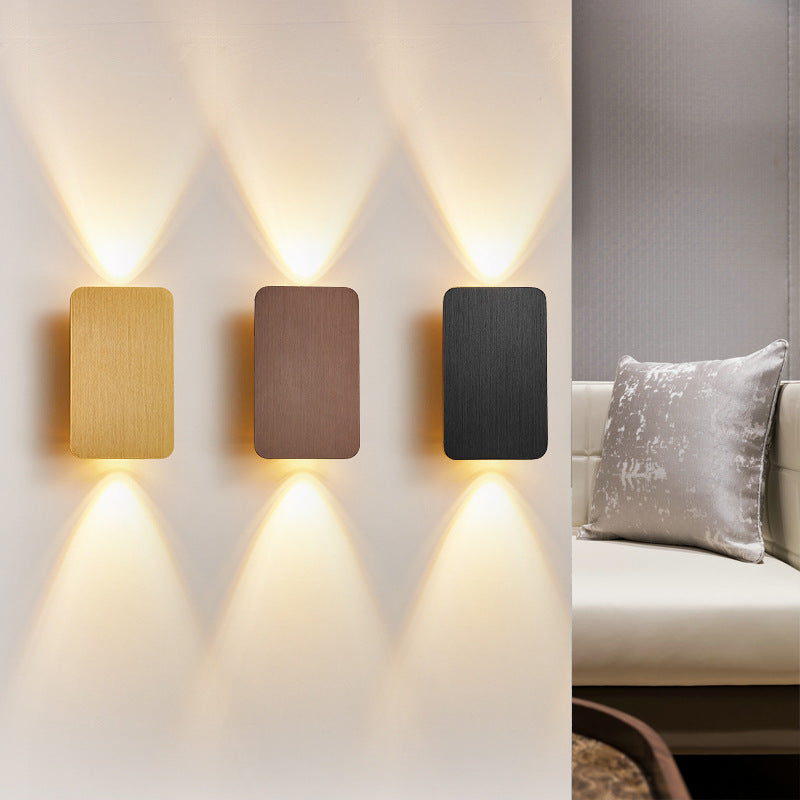 Elara Haus Brushed Metal Dual-Beam Wall Light