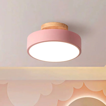 Elara Haus Circular Drum Semi Flush Ceiling Light