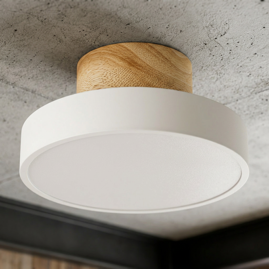 Elara Haus Circular Drum Semi Flush Ceiling Light