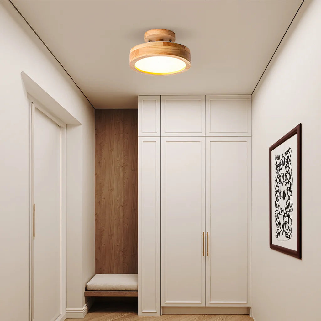 Elara Haus Circular Drum Semi Flush Ceiling Light