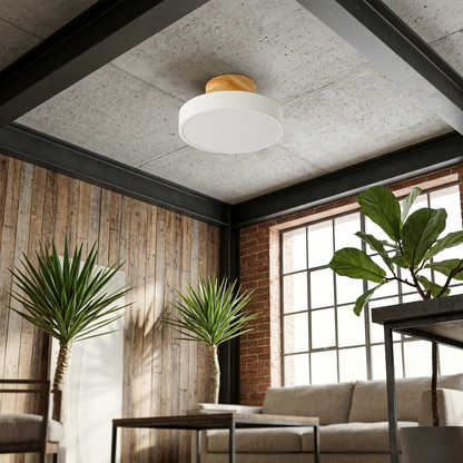Elara Haus Circular Drum Semi Flush Ceiling Light