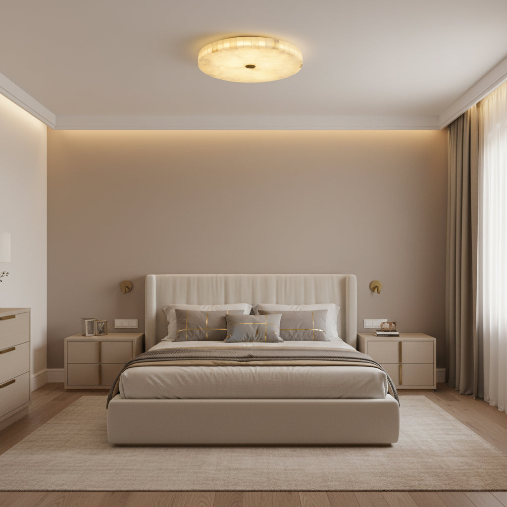 Elara Haus Circular Pieced Stone Ceiling Lamp