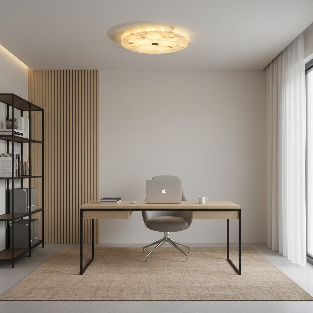 Elara Haus Circular Pieced Stone Ceiling Lamp