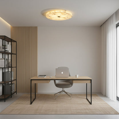 Elara Haus Circular Pieced Stone Ceiling Lamp