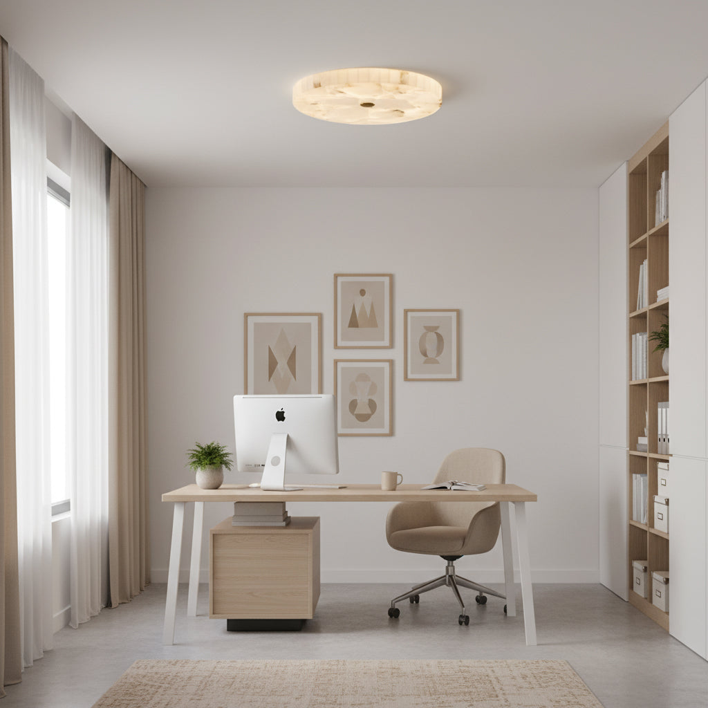 Elara Haus Circular Pieced Stone Ceiling Lamp