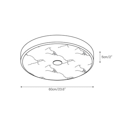 Elara Haus Circular Pieced Stone Ceiling Lamp