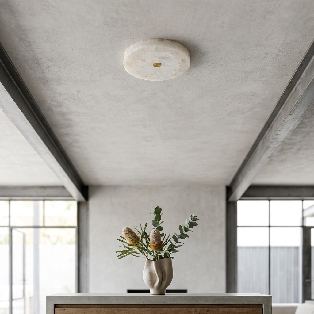 Elara Haus Circular Pieced Stone Ceiling Lamp