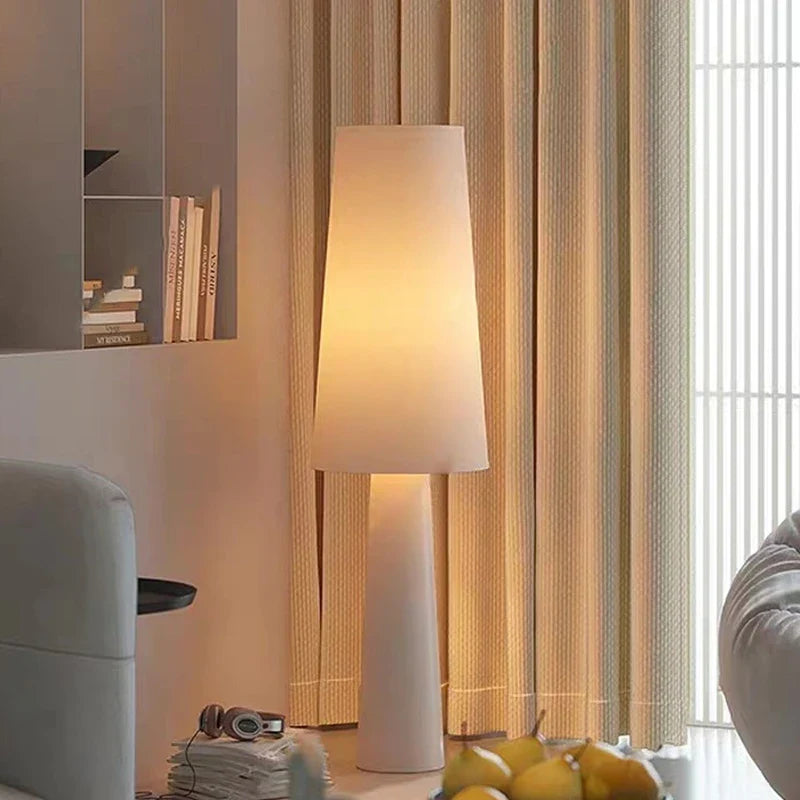 Elara Haus Conical Base Table Lamp with Fabric Shade