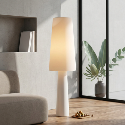 Elara Haus Conical Base Table Lamp with Fabric Shade