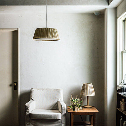 Elara Haus Conical Pleated Shade Ceiling Pendant