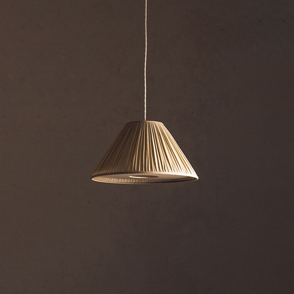 Ritta Wabi Sabi Pleated Metal Pendant Lamps Living Room 10