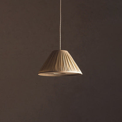 Ritta Wabi Sabi Pleated Metal Pendant Lamps Living Room 10
