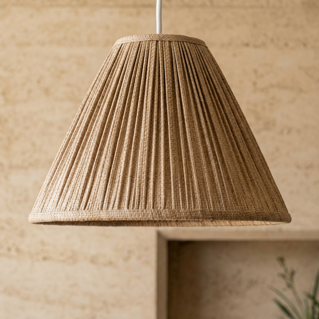Elara Haus Conical Pleated Shade Ceiling Pendant