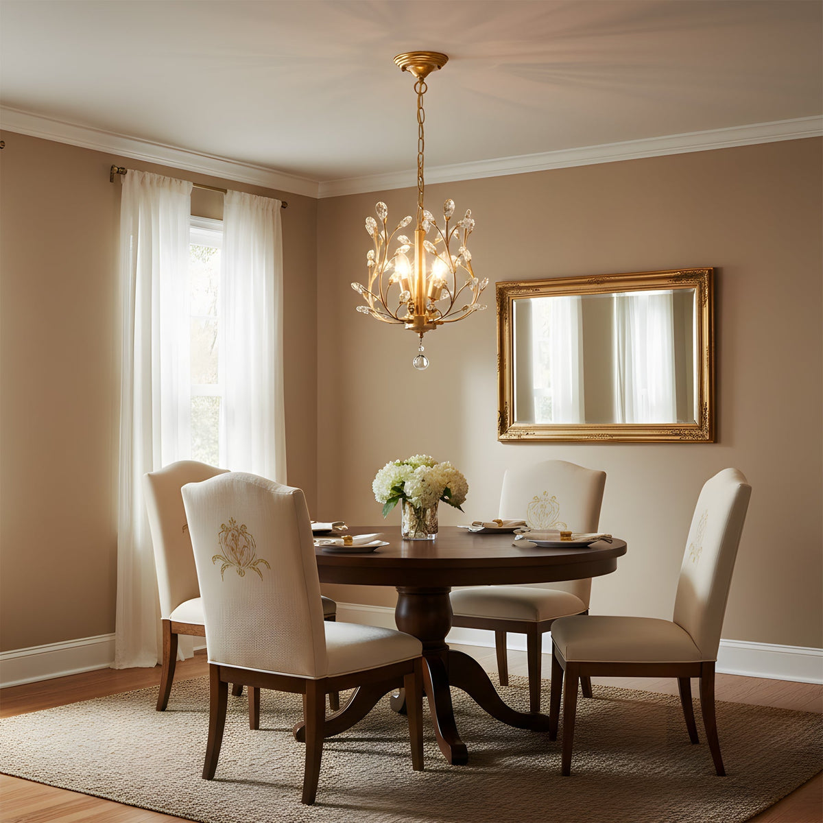Elara Haus Crystal Branch Chandelier Pendant Light
