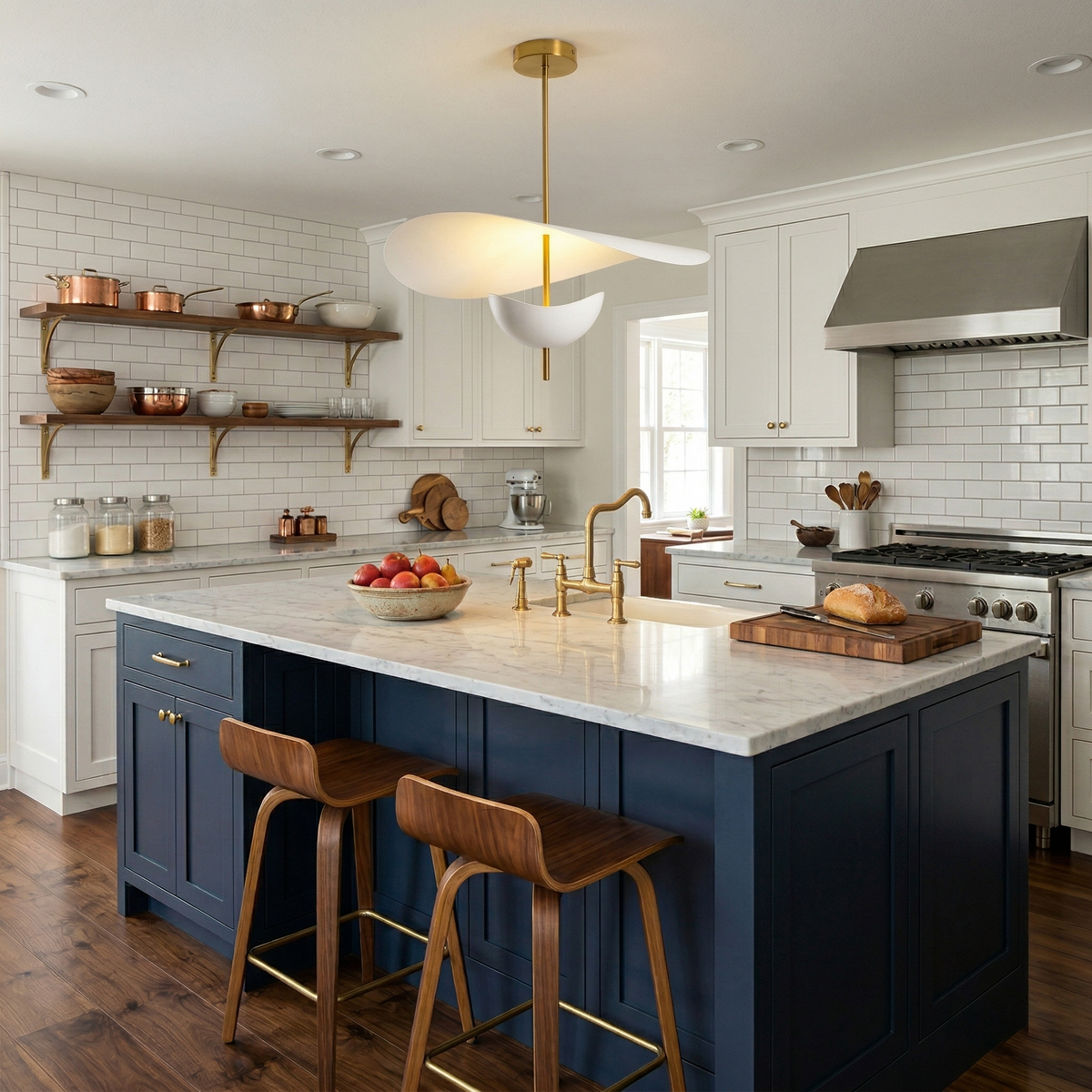 Elara Haus Curved Dual Panel Pendant Light