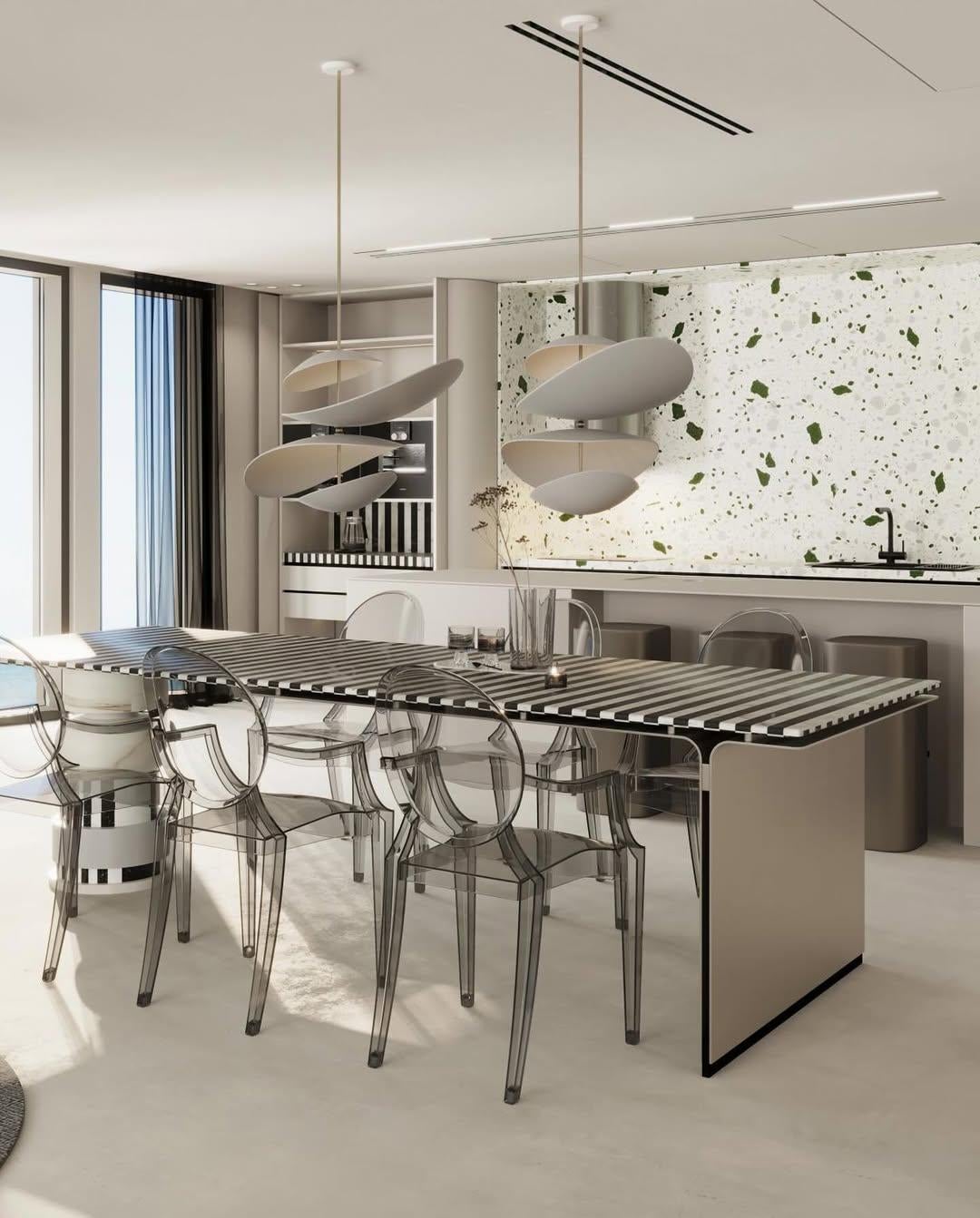 Elara Haus Curved Dual Panel Pendant Light