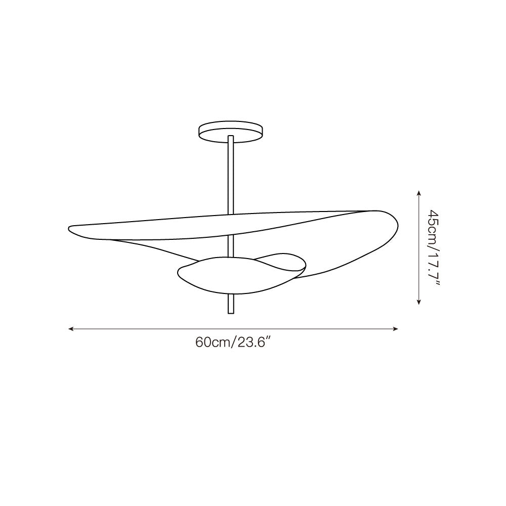 Elara Haus Curved Dual Panel Pendant Light