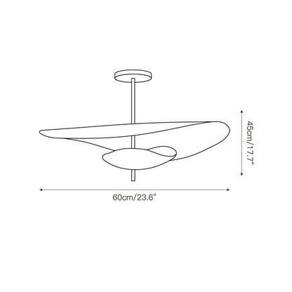 Elara Haus Curved Dual Panel Pendant Light