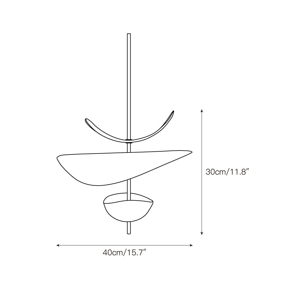 Elara Haus Curved Dual Panel Pendant Light