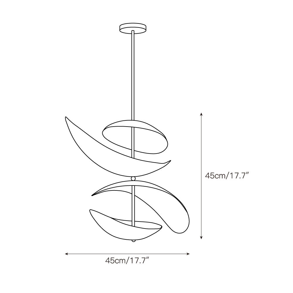 Elara Haus Curved Dual Panel Pendant Light