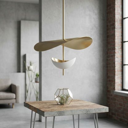 Elara Haus Curved Dual Panel Pendant Light