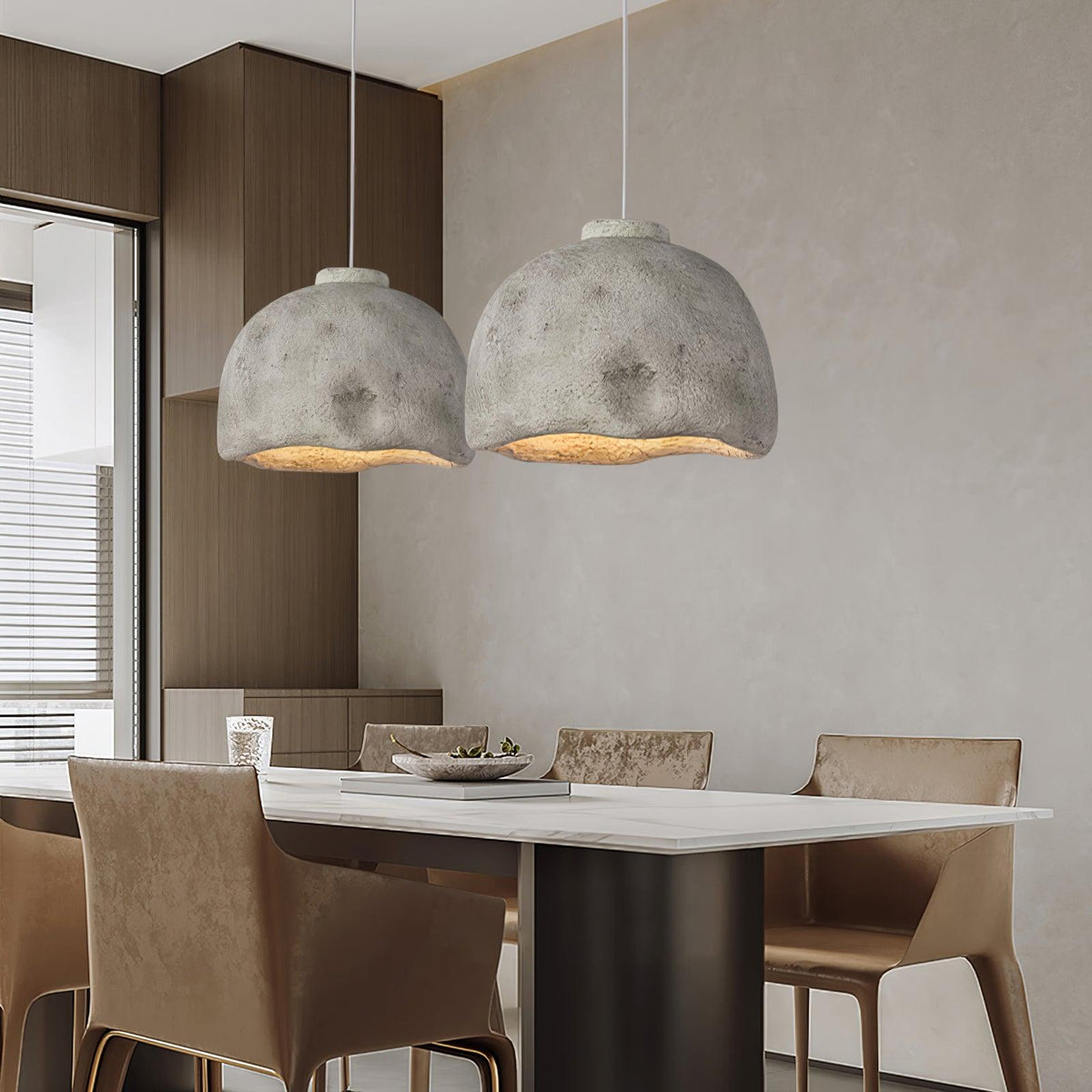 Elara Haus Dome Pendant Lamp with Top Collar Base