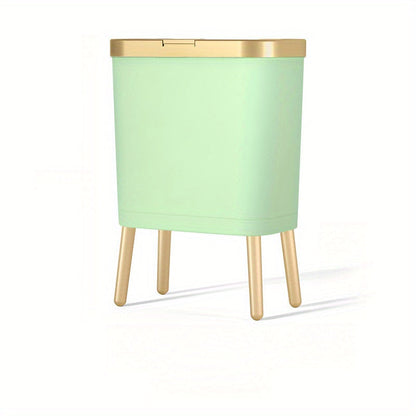 Elara Haus Elevated Trash Can with Push-Top Lid