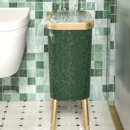 Elara Haus Elevated Trash Can with Push-Top Lid