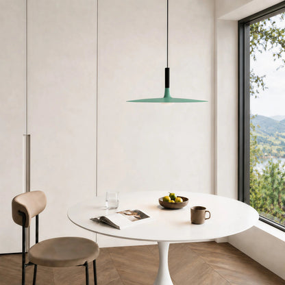 Elara Haus Flared Cone Pendant Light with Cylindrical Neck Stem