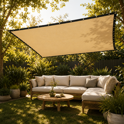 Elara Haus Grommeted Outdoor Sun Screen Canopy