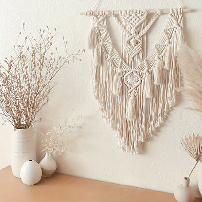 Elara Haus Handwoven Rope Macrame Wall Tapestry