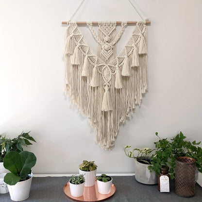 Elara Haus Handwoven Rope Macrame Wall Tapestry