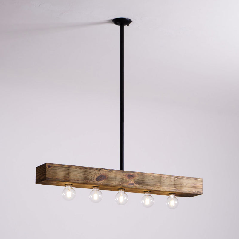 Elara Haus Linear Rectangular Beam Island Chandelier
