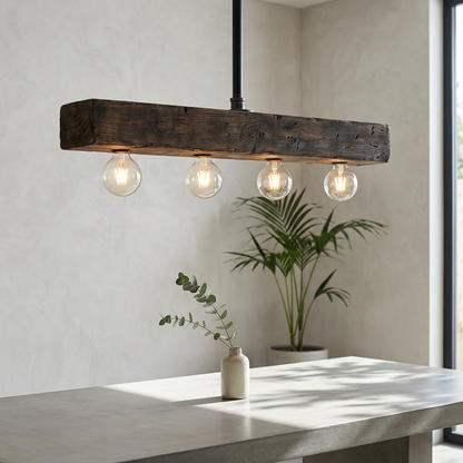 Elara Haus Linear Rectangular Beam Island Chandelier