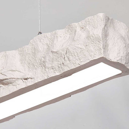 Elara Haus Linear Rough Stone Effect LED Pendant Light