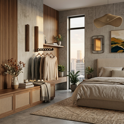 Elara Haus Modern Timber Collapsible Hanger Rail