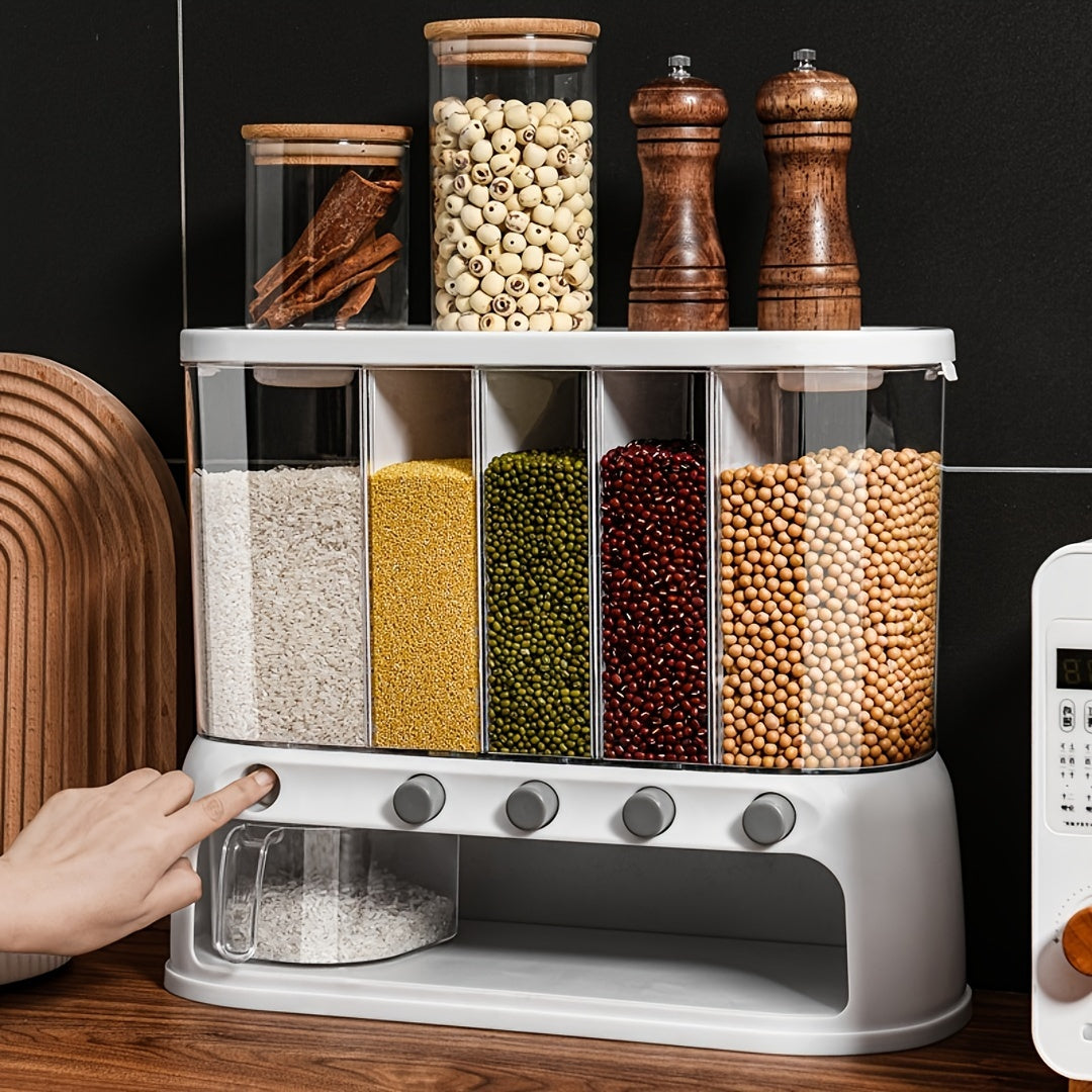 Elara Haus Multi-Grid Grain Dispenser with Press Buttons